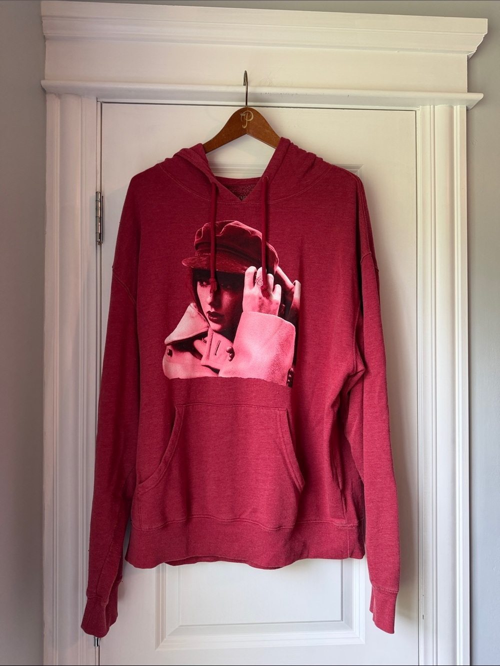 Taylor Swift Red Pullover Hoodie with Bold Back Print